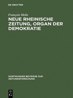 cover image of Neue Rheinische Zeitung, Organ der Demokratie